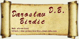 Daroslav Birdić vizit kartica